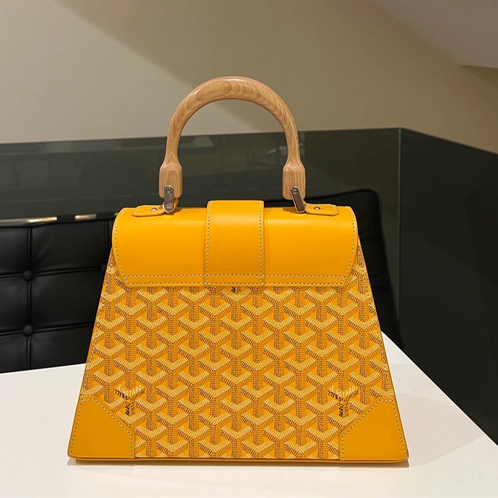 Goyard Saigon Large Yellow Silver Clasp Handbag - Classic Women's Tote