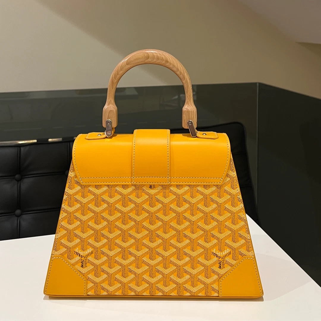 Goyard Saigon Large Yellow Silver Clasp Handbag - Classic Women's Tote