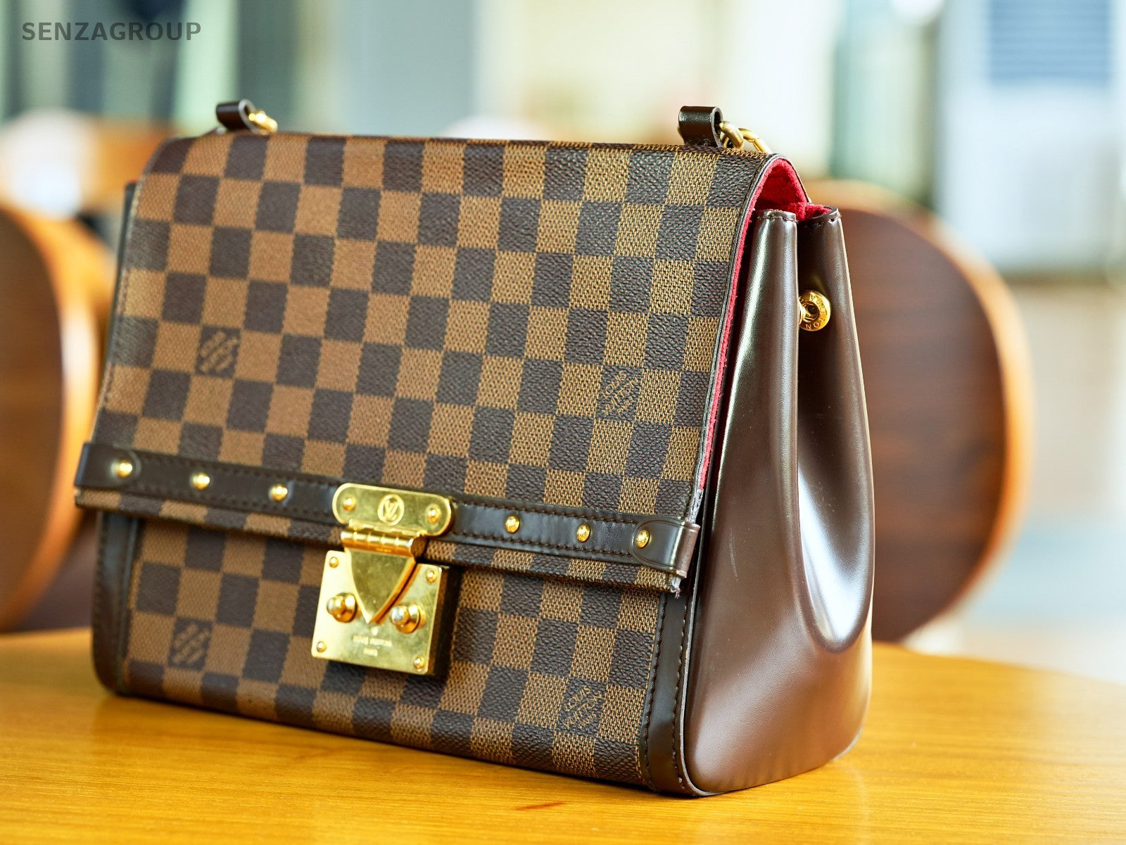 Louis Vuitton Damier Monogram Venice Shoulder Handbag brown