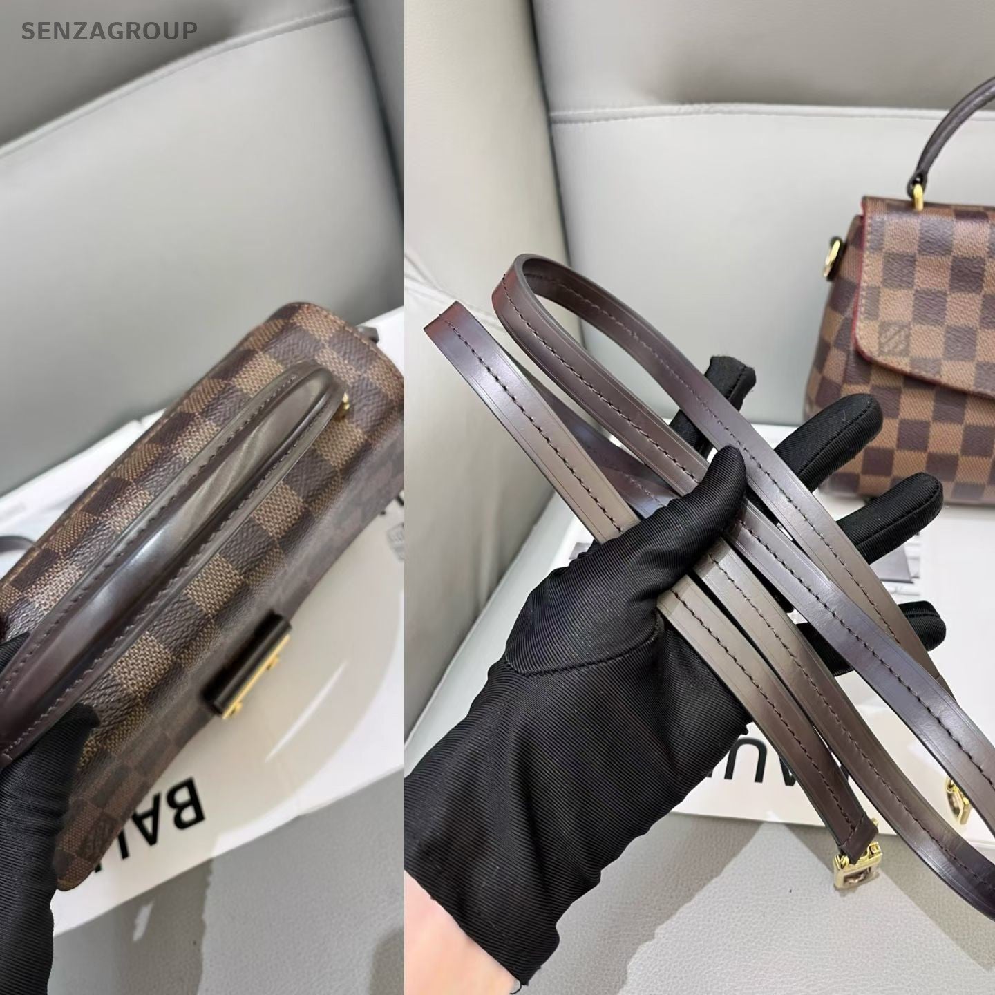 Louis Vuitton Croisette Damier Ebene Messenger Top Handle Shoulder Crossbody Bag
