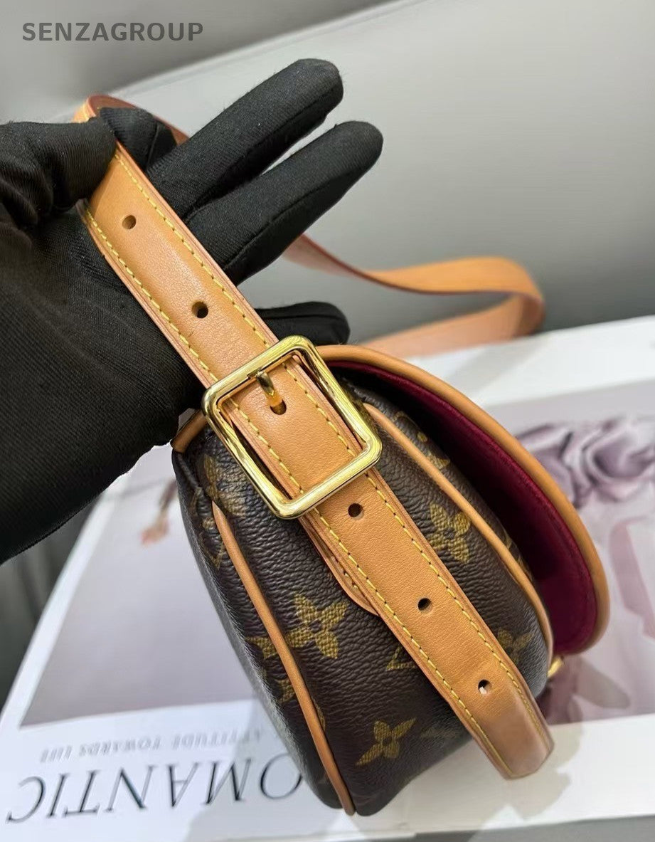 Louis Vuitton Tambourine Saddle Monogram Shoulder bag Women Brown Crossbody
