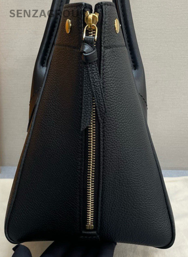 Louis Vuitton Calfskin Tote Handle bag Crossbody Black Gold Women Classic