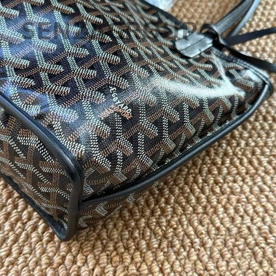 Goyard Anjou Mini Black Tote Shoulder Bag Classic Women's