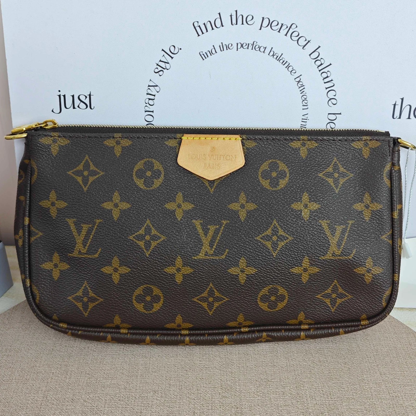 Louis Vuitton Multi Pochette Accessiores Monogram Canvas Pink Strap Shoulder Bag