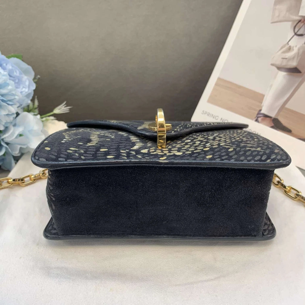 Authentic Dior Vintage EST Leather Shoulder Crossbody Bag For Women