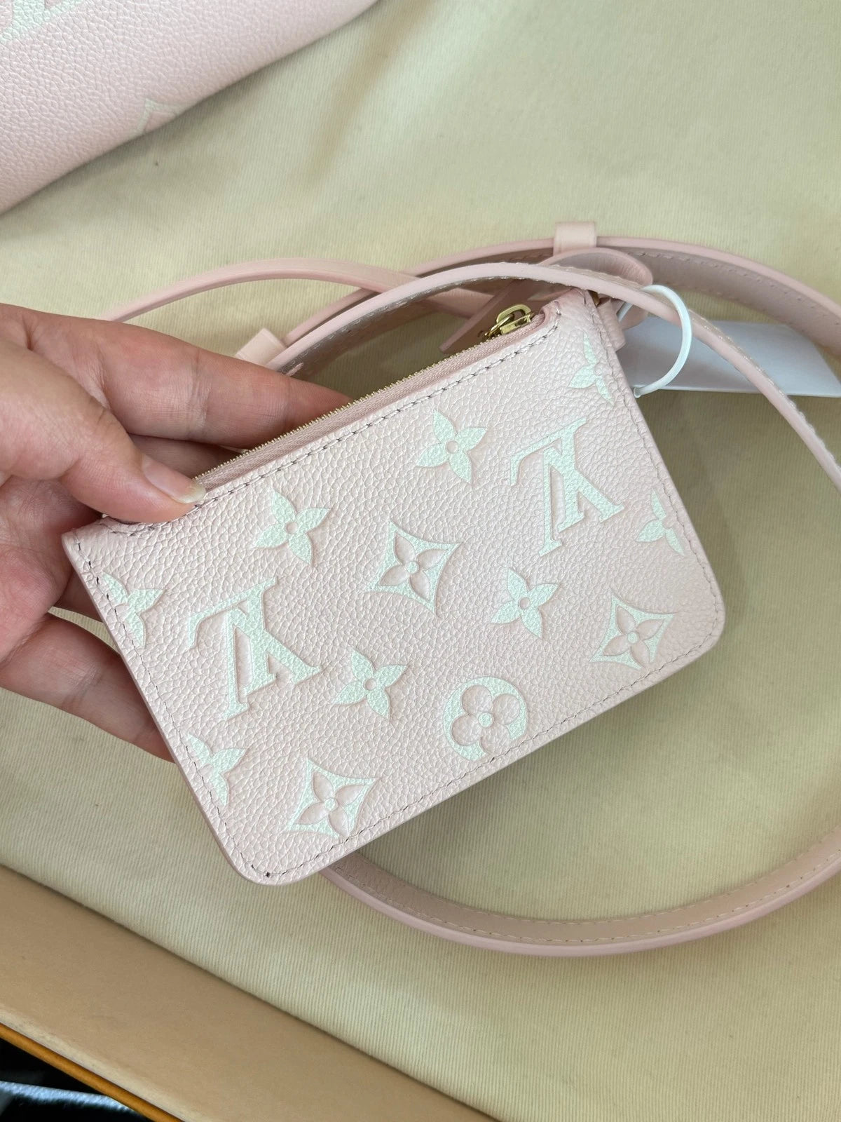 Louis Vuitton Allin BB Sakura Pink Full Leather Bag For Women