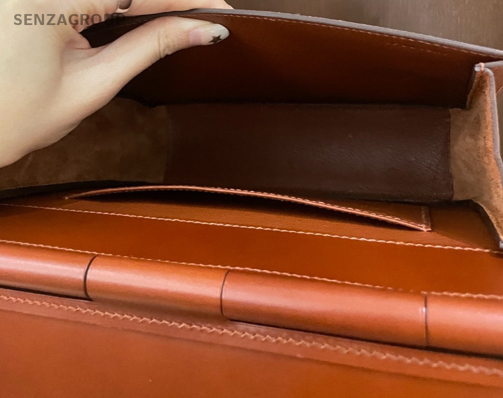 Hermes Sacabar Shoulder Bag Orange Silver Used Women Classic