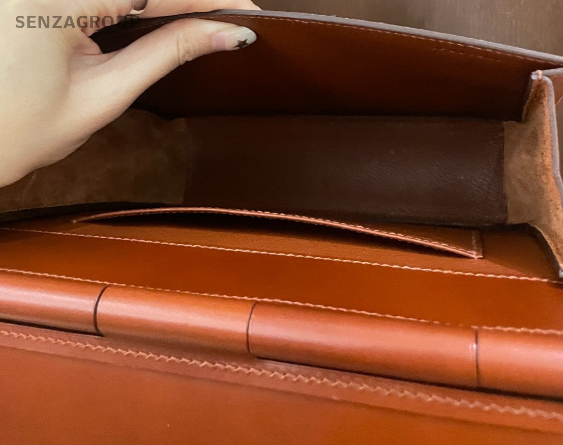 Hermes Sacabar Shoulder Bag Orange Silver Used Women Classic