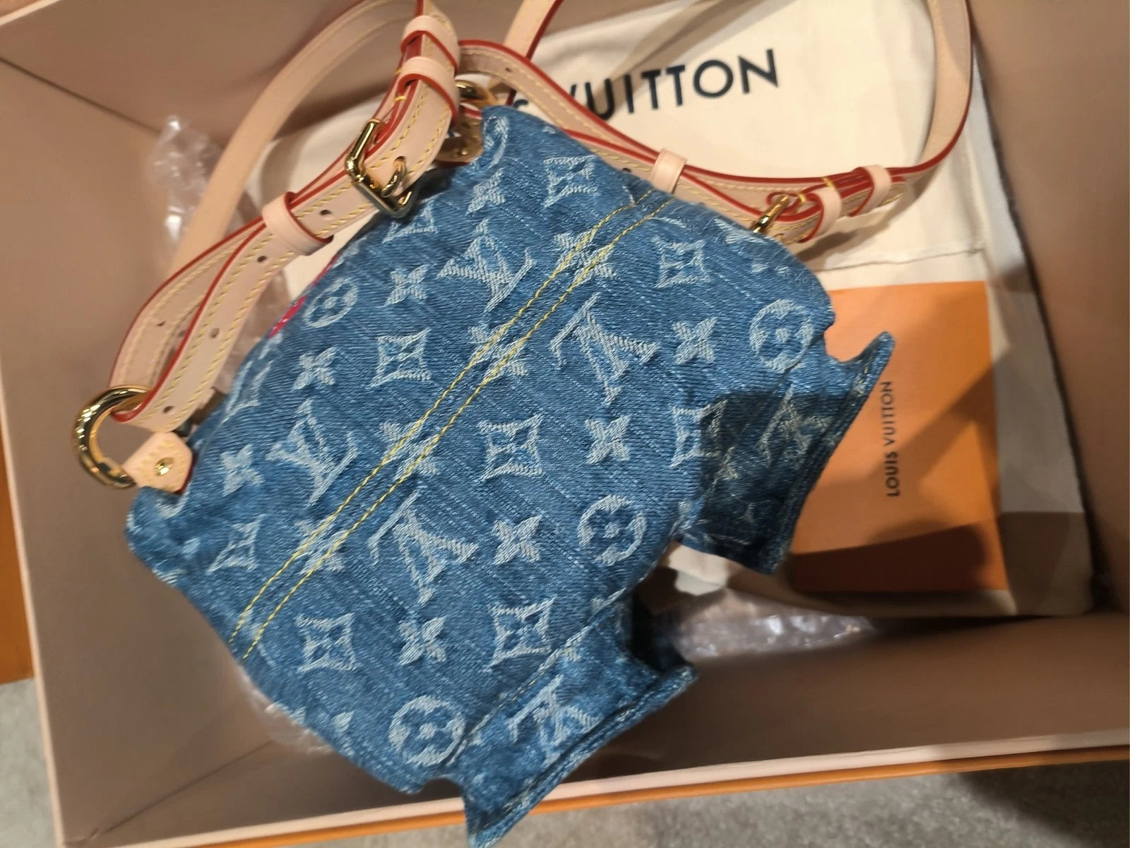 New Louis Vuitton Venice Cherry Denim Backpack For Women