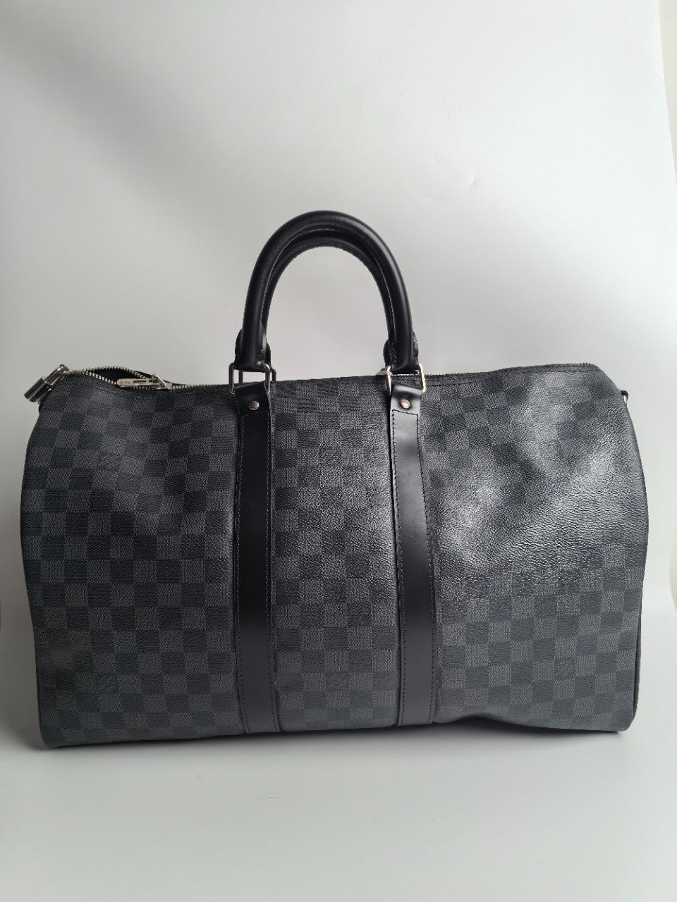 SJ0001Louis Vuitton Keepall Bandoulière 45 Damier Graphite