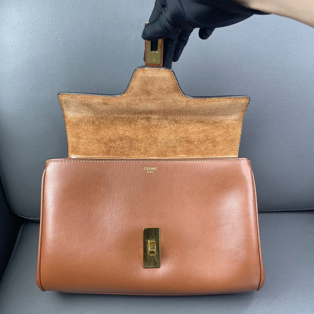 Celine Soft 16 Small Caramel Leather Shoulder Crossbody For Women