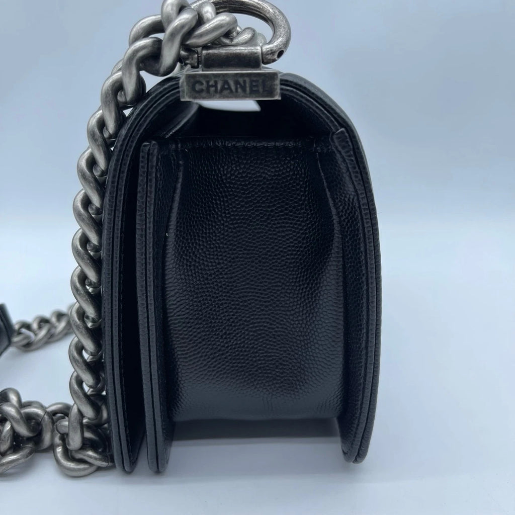 CHANEL Pre-owned Black Small Calfskin Flap Crossbody Shoulder Bag For Women
