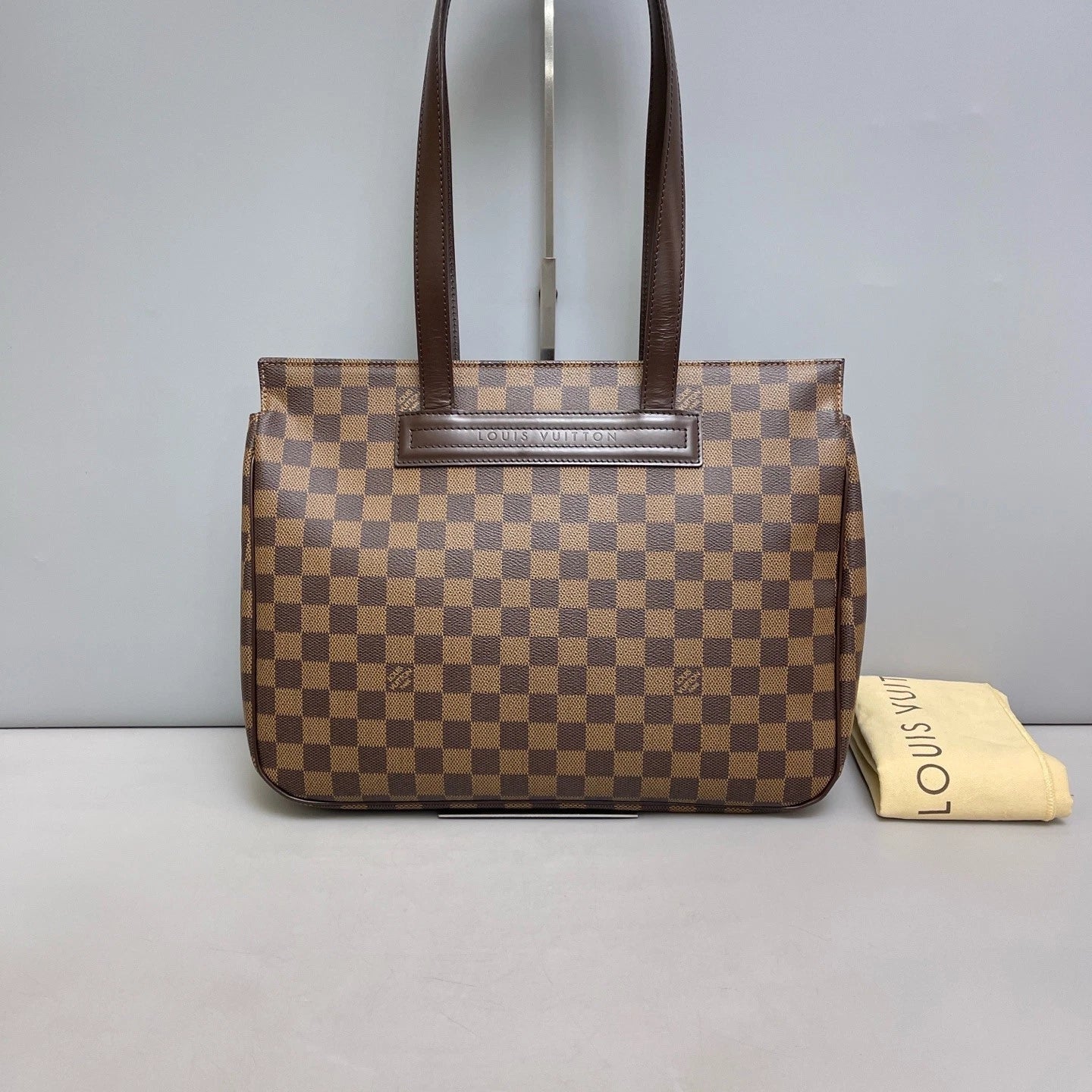 Authentic Louis Vuitton Parioli Damier Ebene Shoulder Bag Brown