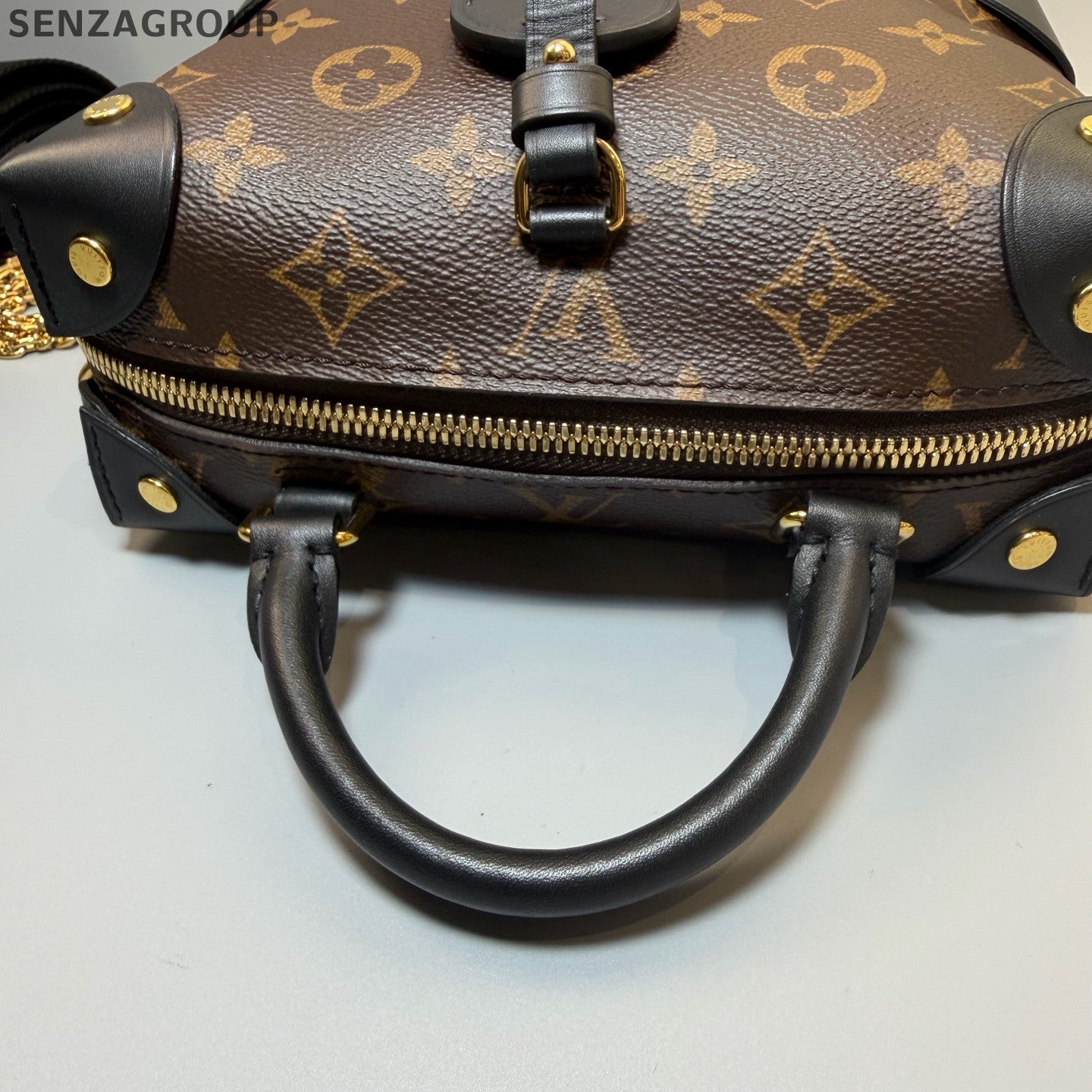 Louis Vuitton Petite Malle Souple Monogram Canvas Shoulder Bag Women