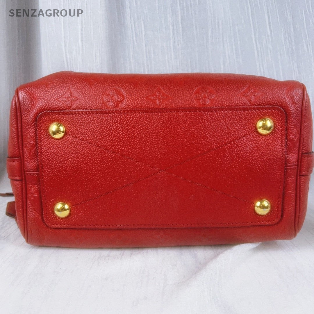 Louis Vuitton Speedy30 Monogram Empreinte 2way Shoulder Handbag Women Red