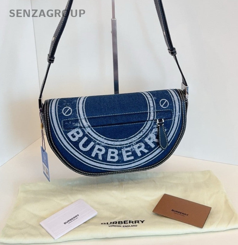 Burberry Olympia PM Denim Shoulder bag Blue