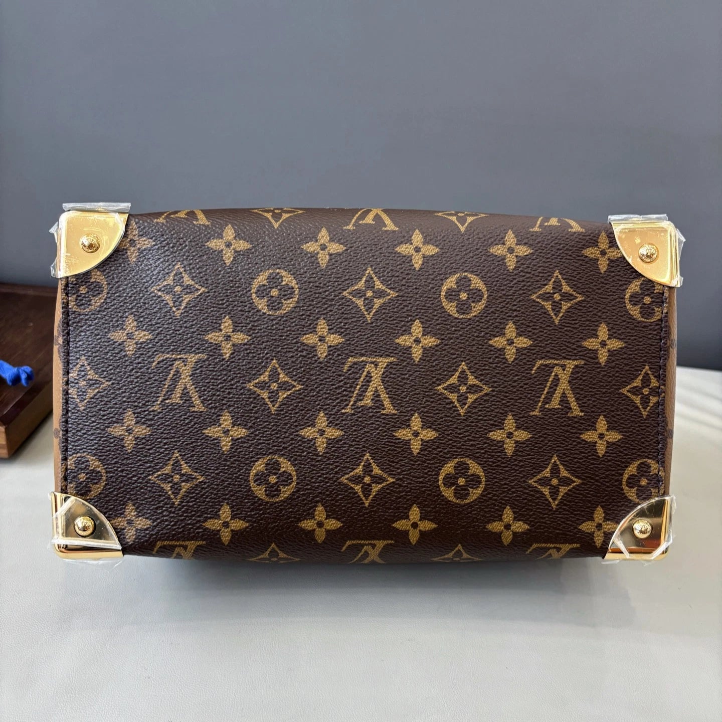 Excellent Louis Vuitton SpeedyTrunk25 Monogram Canvas Handbag Shoulder Bag