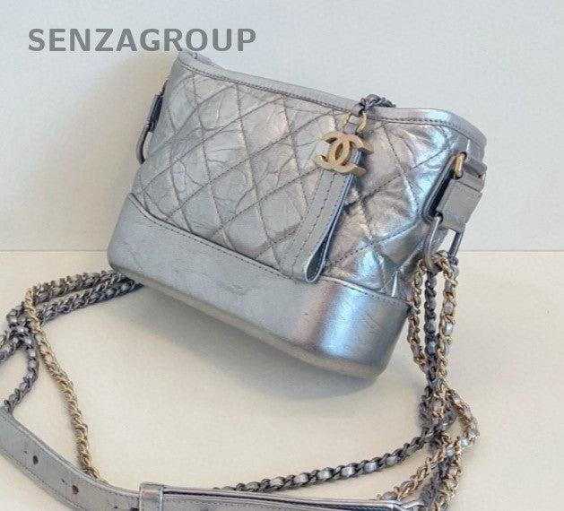 CHANEL Gabrielle PM Chain Shoulder bag Crossbody Women Silver