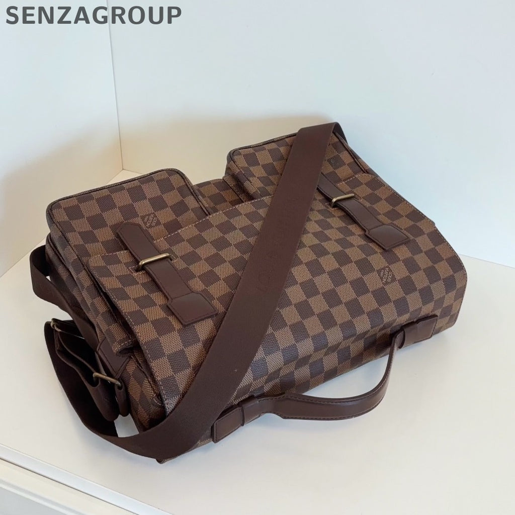 Louis Vuitton Satchel Damier Ebene Top Handle Crossbody Brown Unisex Adults