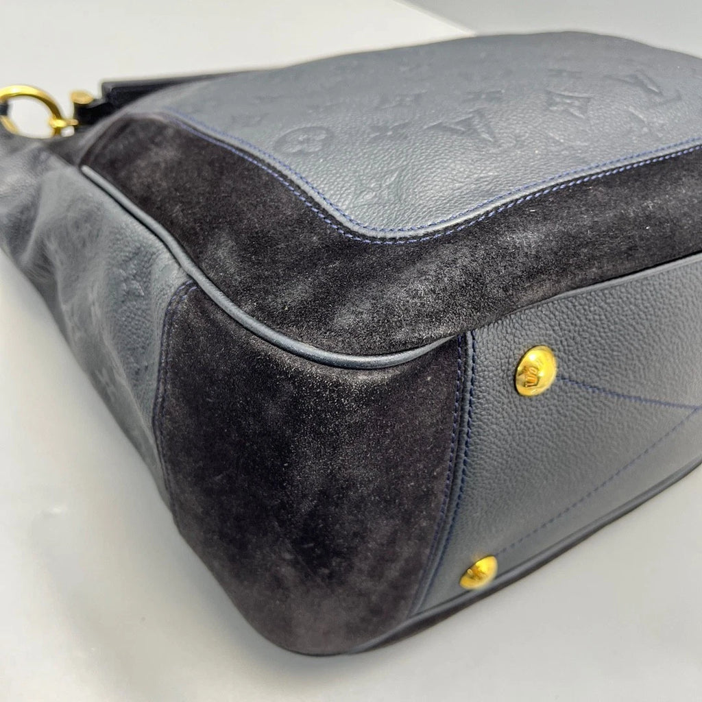 Louis Vuitton Sally Monogram Empreinte Suede tote Top Handle Black Gold - Pre-Owned