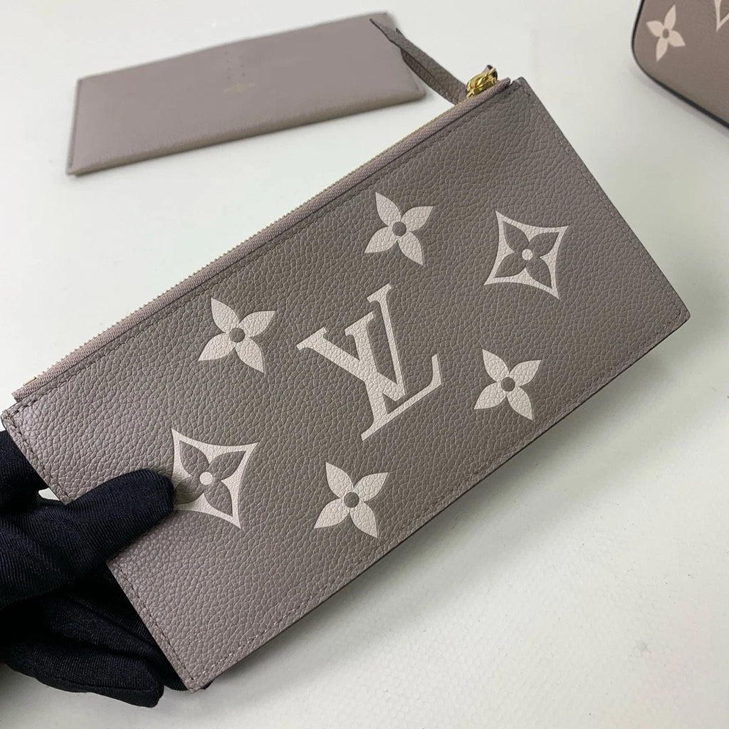 Louis Vuitton Félicie Pochette Elephant Gray Chain Strap Crossbody Bag - Pre-Owned