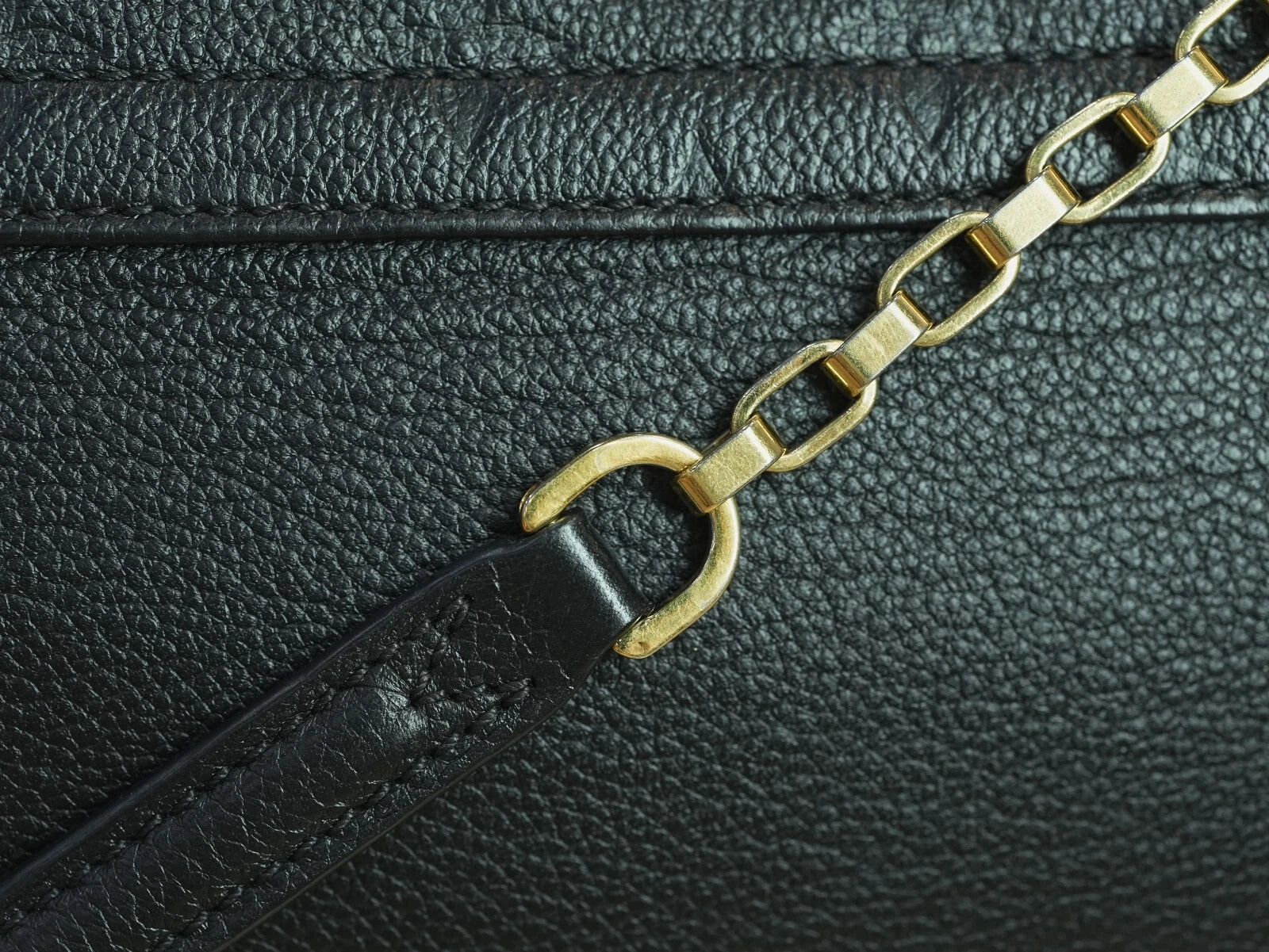 Louis Vuitton Saint-Germain MM Black Empreinte Monogram Shoulder Bag Crossbody - Pre-Owned