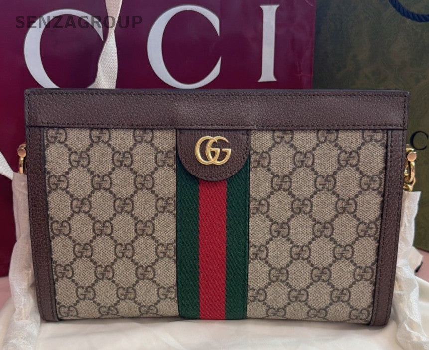 Gucci Ophidia PM Chain Shoulder Bag Beige Gold Women Classic