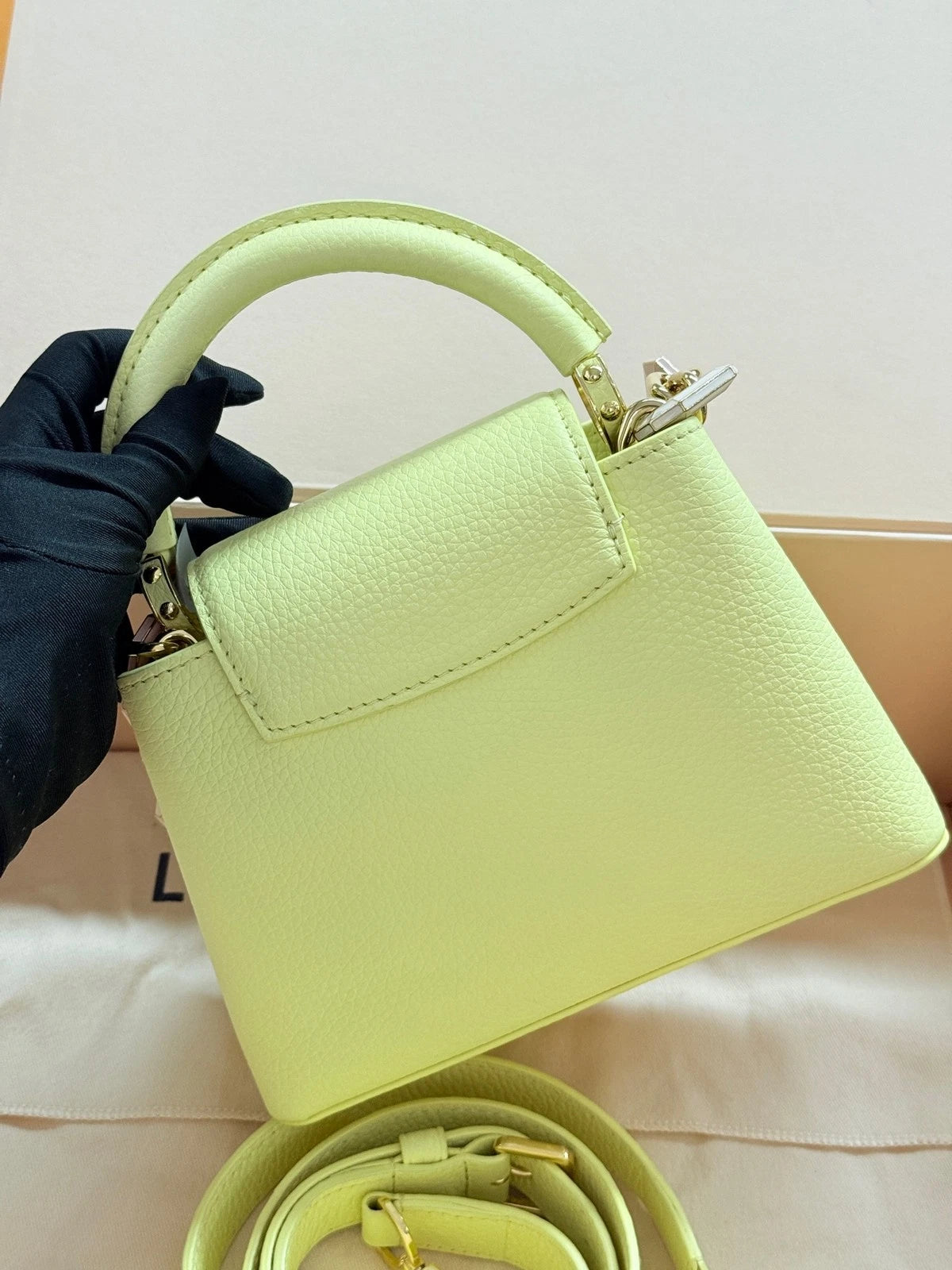 Louis Vuitton Capucines Handbag Top Handle Excellent