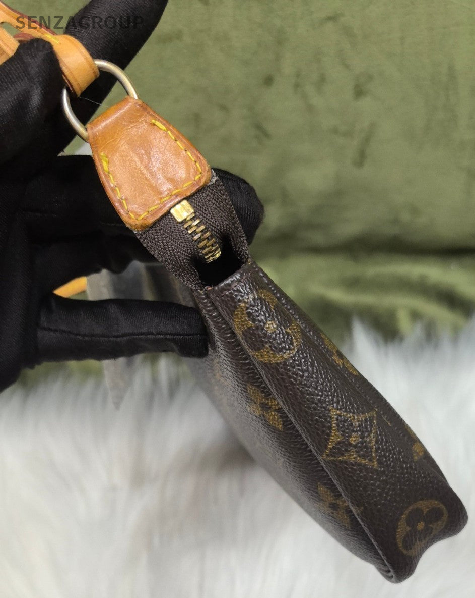 Louis Vuitton Pochette Voyage Monogram Top Handle Shoulder Bag Brown Women