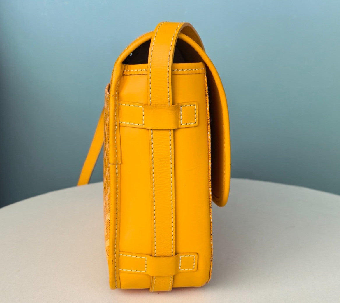 Goyard Belvedere Messenger GM Crossbody Yellow Used Women Classic Fashion