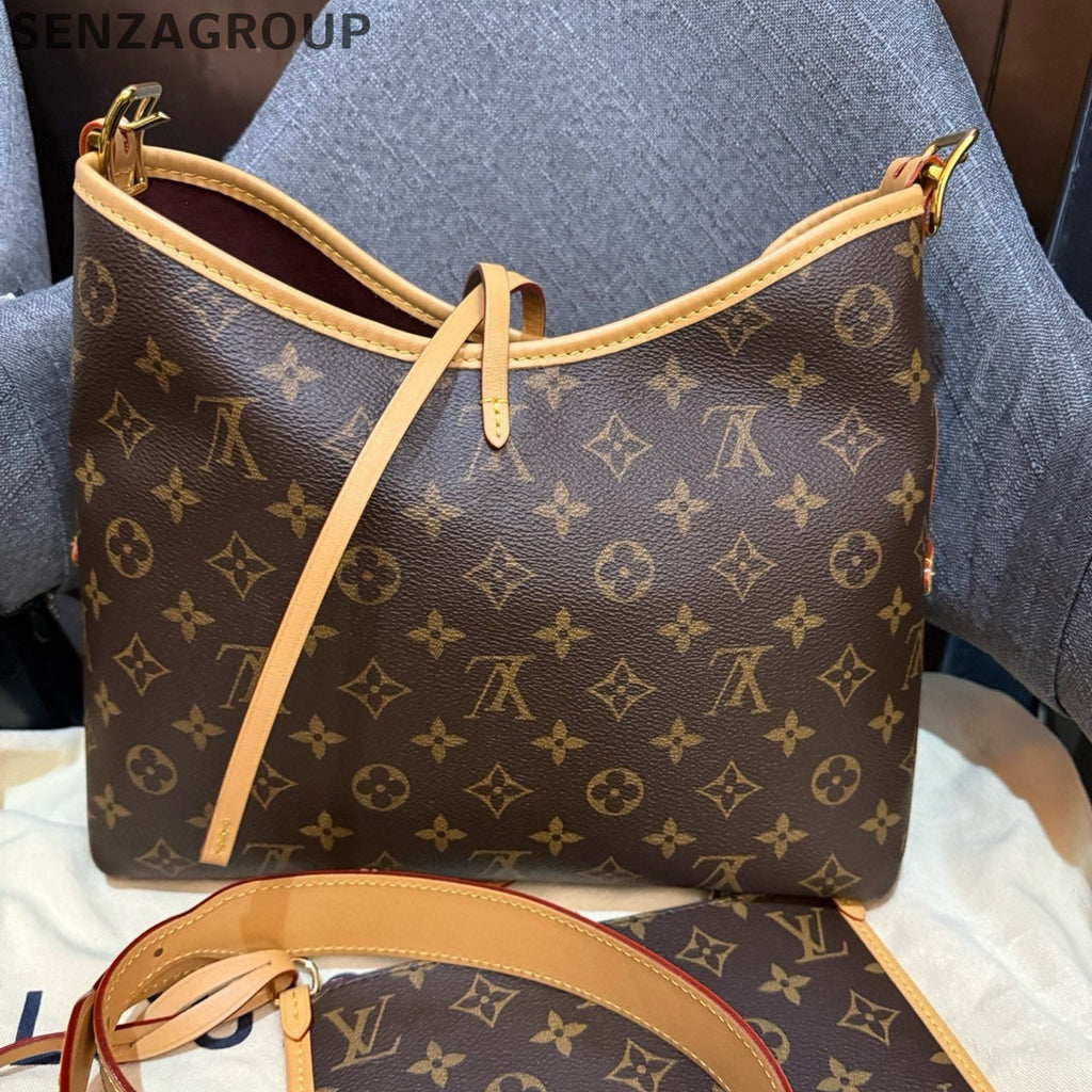 Louis Vuitton Carryall PM Monogram Brown Gold Hardware Women's Shoulder Bag
