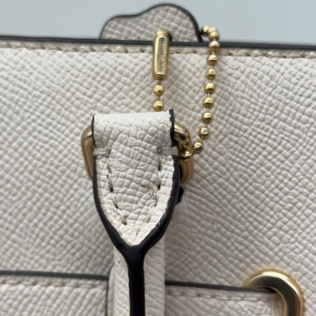 Coach Blare Women White Leather Rivet Patchwork Shoulder Handbag Crossbody Bag