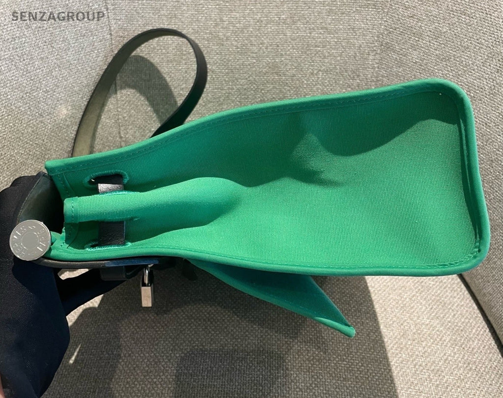 Hermes Herbag31 Top Handle Bag Crossbody Green Silver Women Classic