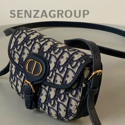 Dior Bobby Bag Black Gold Embroidered Monogram Shoulder Bag Women Fashion