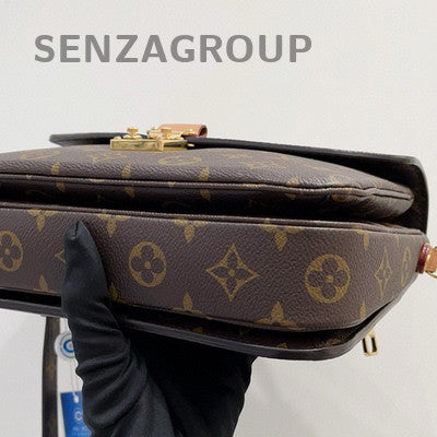 Louis Vuitton Monogram Canvas Pochette Metis Messenger Bag Brown Gold