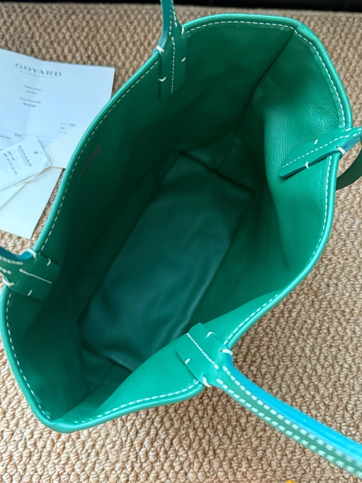 Goyard Classic Mini Green Canvas Tote Bag For Women
