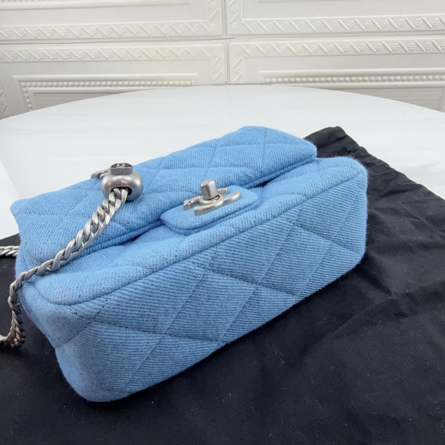 CHANEL Heart Denim Shoulder Bag For Women