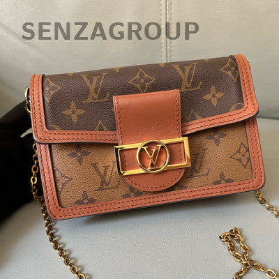 Louis Vuitton Monogram Dauphine Chain Wallet on Strap Crossbody Bag
