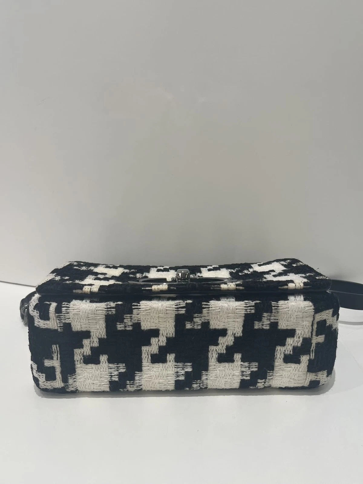Dior Caro Houndstooth Canvas Shoulder Bag For Women