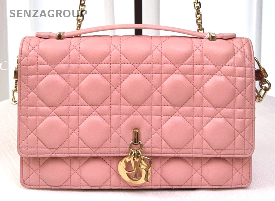 Christian Dior Miss Chain Shoulder bag Sakura Pink Gold Women
