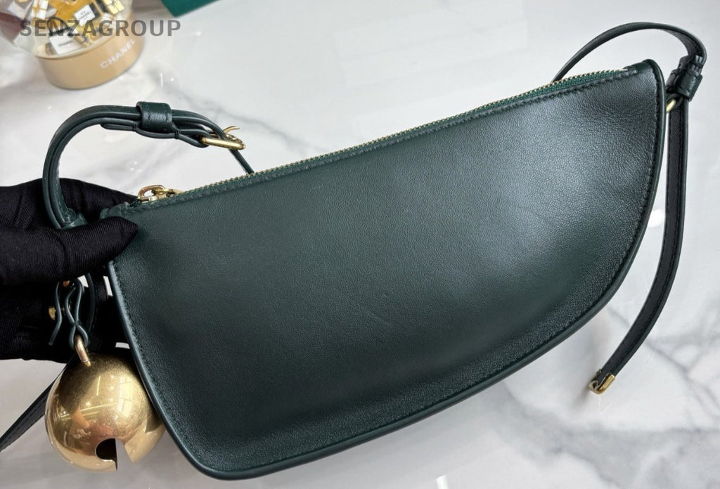Burberry Shield bell Dark Green Shoulder Handbag Women