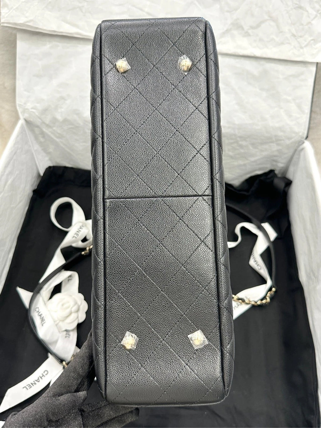 CHANEL GST Black Leather Large Tote Shopping Bag For Women
