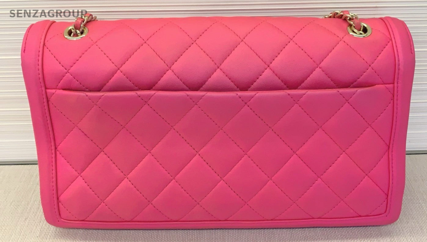 Chanel 22 Chain Shoulder Bag Crossbody Pink Gold Used Women Classic Designer