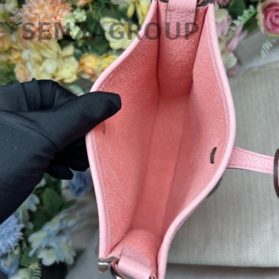 Hermès Evelyne 19 Mini Bag Pink Silver Hardware Shoulder Crossbody