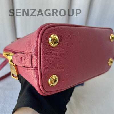 Prada Mini Saffiano Galleria Bag in Pink Gold - Classic & Fashionable