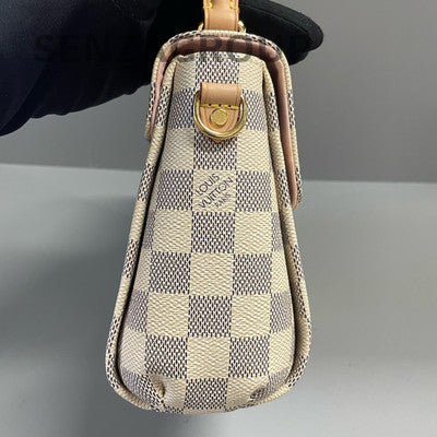 Louis Vuitton Damier Ebene Canvas Pochette Metis Messenger Bag Gold