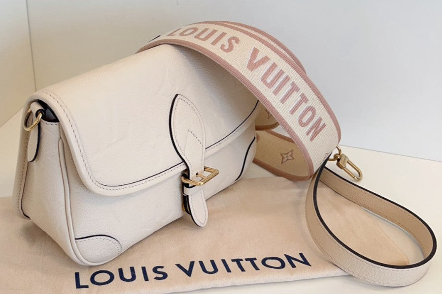 Louis Vuitton Diane Monogram Empreinte Cream White Shoulder bag Crossbody Women