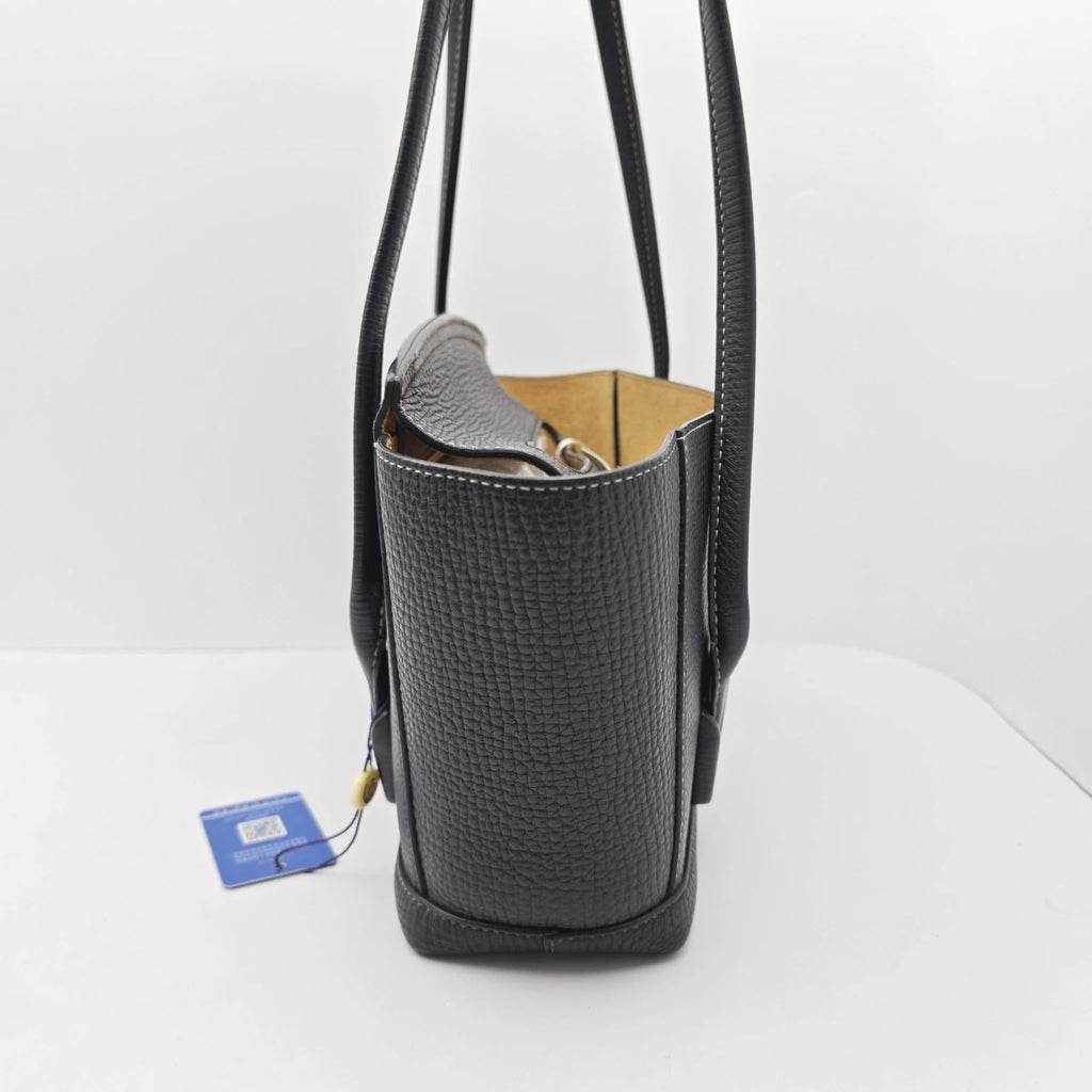 Bottega Veneta Black Woven Calfskin Arco33 PM Handbag Crossbody For Women