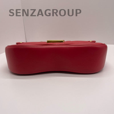 Louis Vuitton New Wave Red Leather Chain Shoulder Crossbody Bag Women