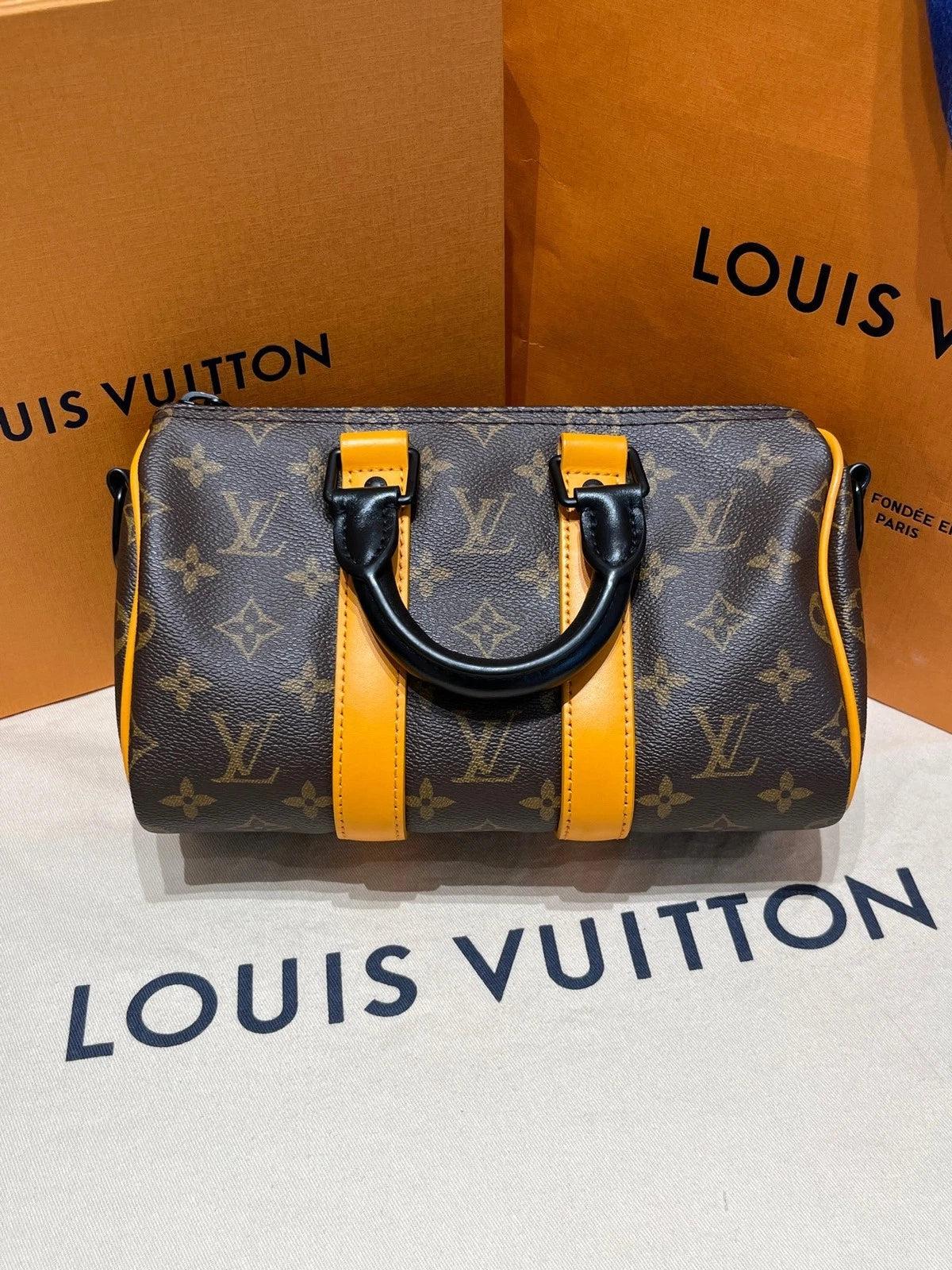 Louis Vuitton Keepall Monogram Canvas Crossbody Handbag Excellent